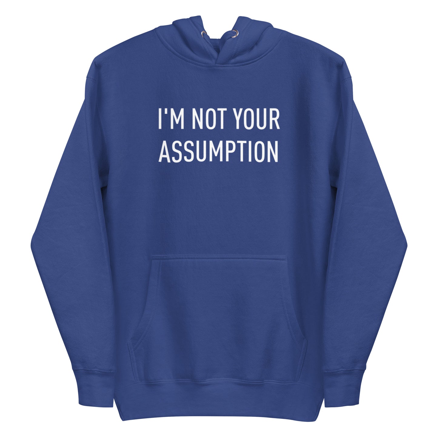 Royal Blue Hoodie w/ White Logo Print