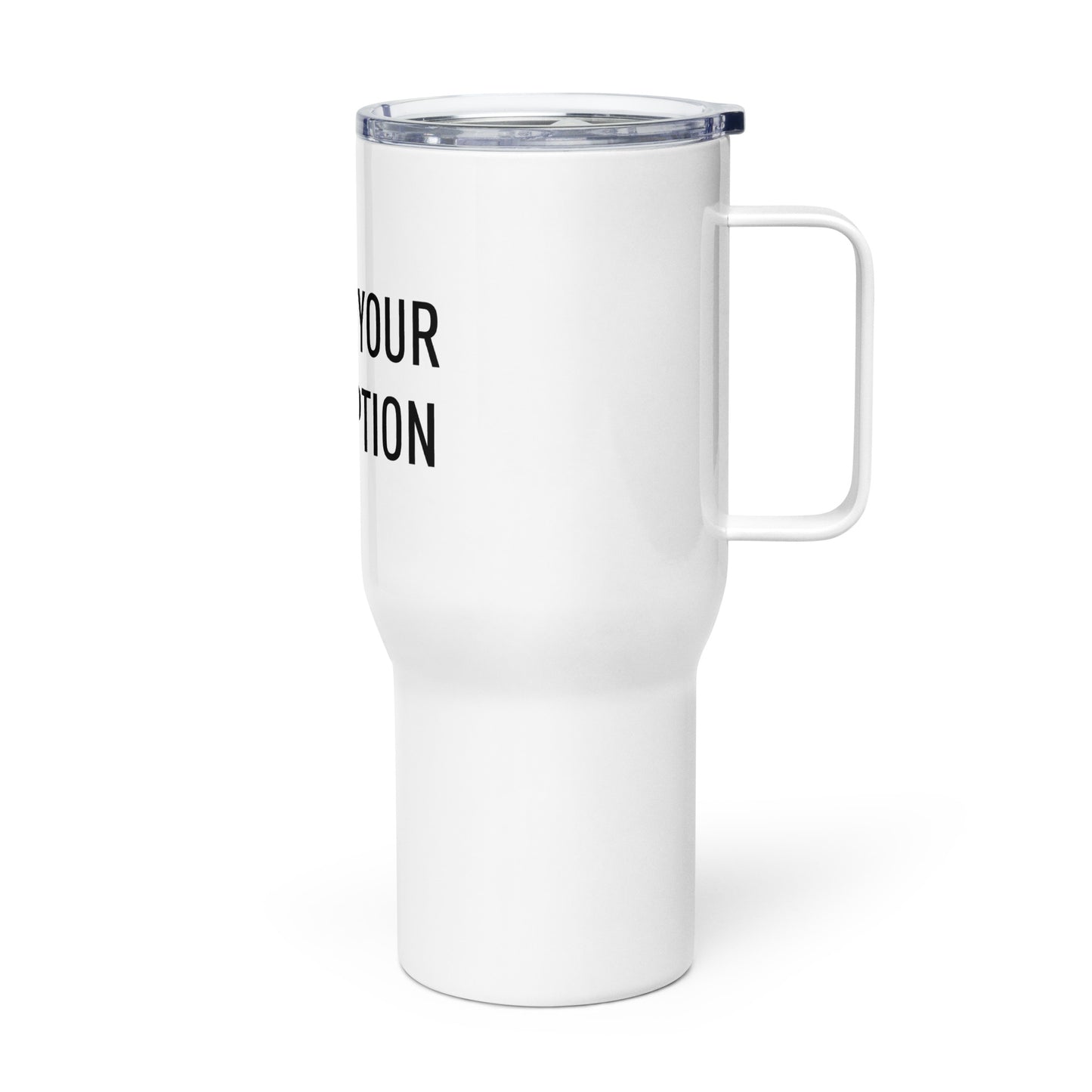 Travel mug with a handle