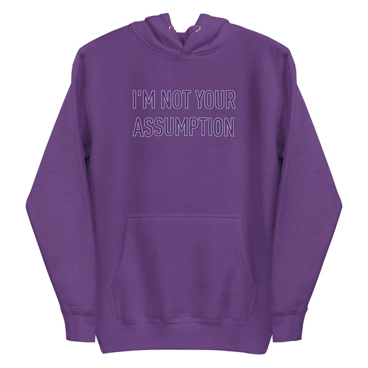 Purple Hoodie w/White Outline Logo Print