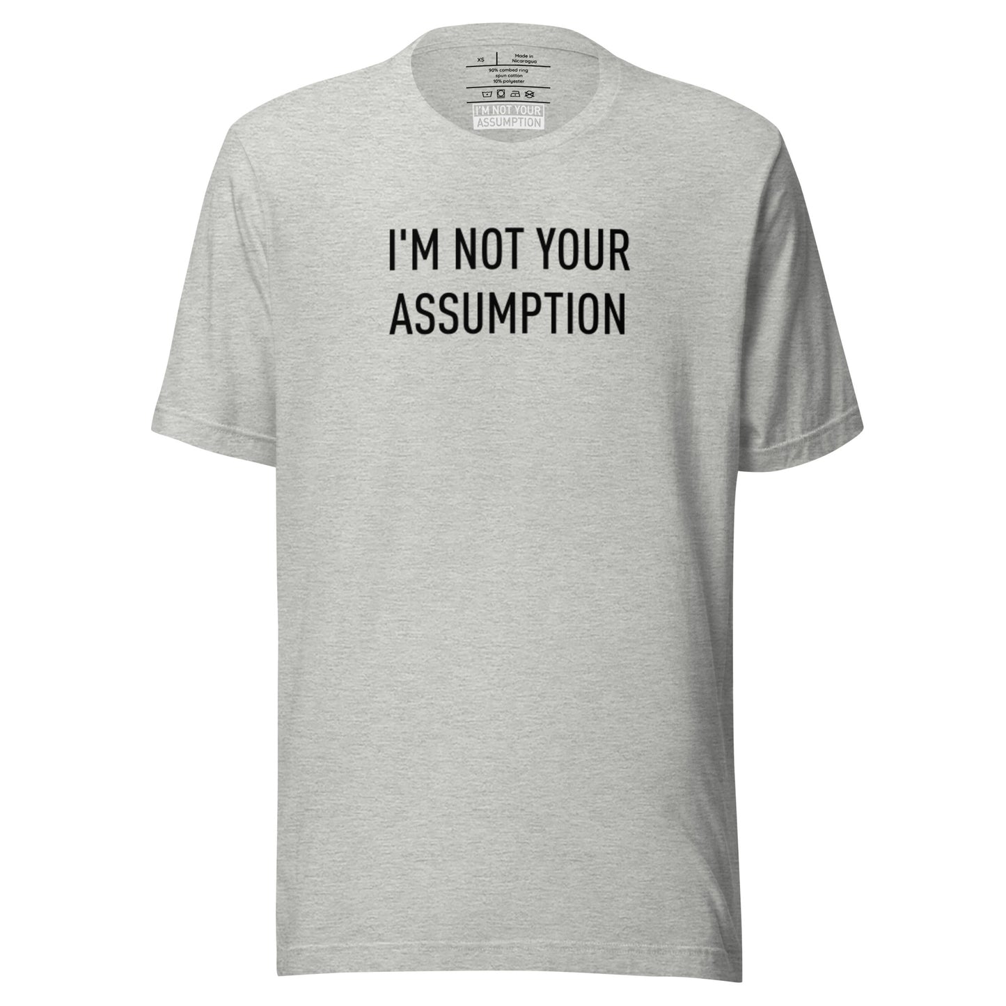 Gender Neutral Light Gray Tee Shirt Light Gray w/ Black Logo Print