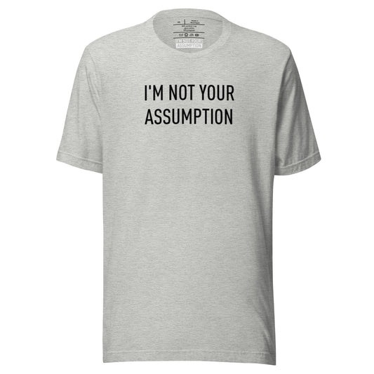 Gender Neutral Light Gray Tee Shirt Light Gray w/ Black Logo Print