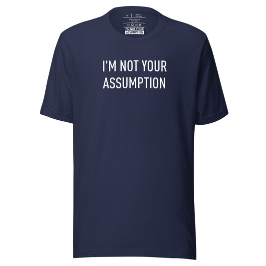 Gender Neutral Blue SS Tee Shirt with White Logo Print